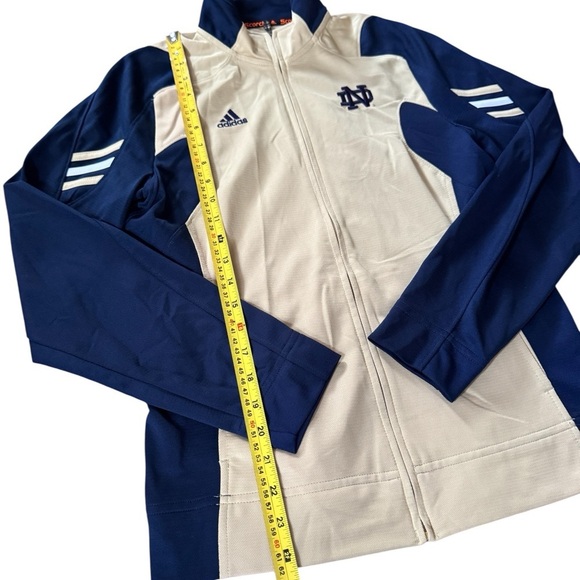 Adidas ClimaLite Notre Dame Jacket Scorch Full Zip Blue Gold ND Logo Women Small - Picture 2 of 4